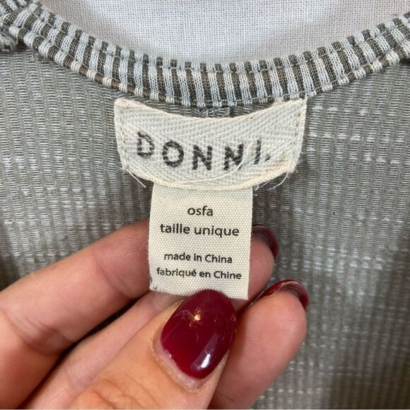 Donni Brand Striped Open Front Cardigan Lightweight Jacket One Size - Picture 7 of 10